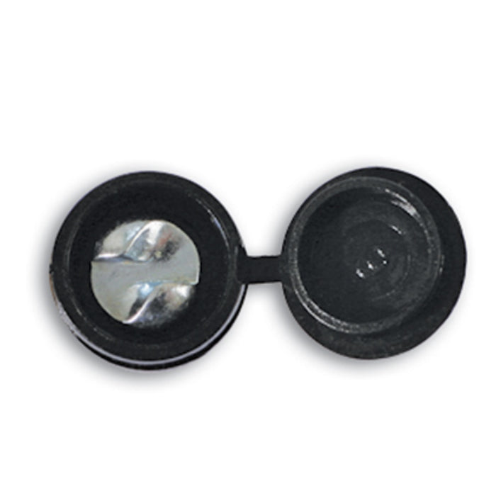 Black Number plate Screw 4.2x19mm with Flip Cap