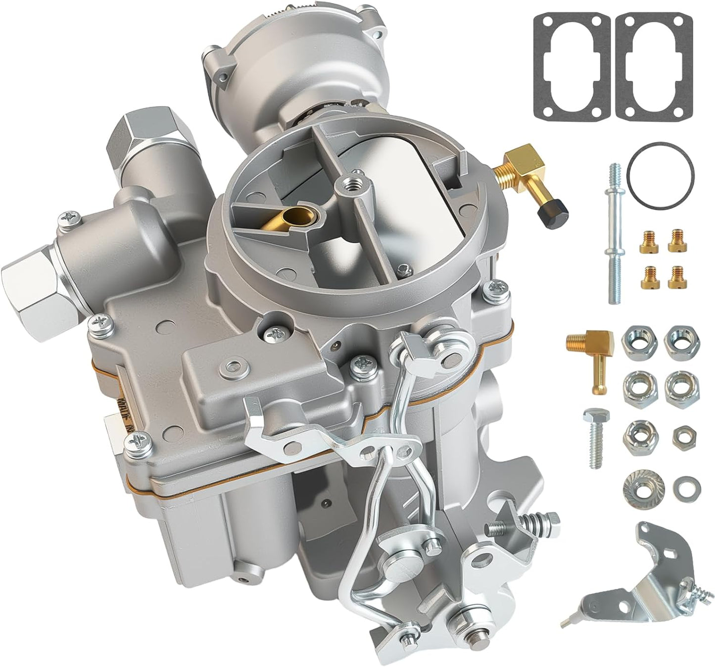 Marine Carburetor 2 Barrel Carb for Mercruiser 3.0L 2.5L 4 CYL Engines with Electric Choke Jets Long Linkage and Gaskets nut Replace 3310-864940A01 8M0045397