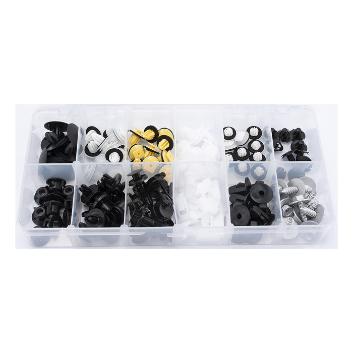 120pcs fits Toyota RAV4 2015-On Body Interior and Exterior Retainer Fastener Clip Assortment Hood & Bumper Cover Fender Liner Retainer Door Trim Panel Clips