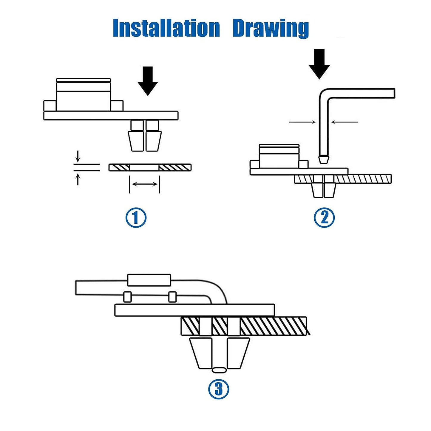 Tailgate Handle Lock Rod Retainer Clip 3/16 Rod 15545178 14037239 for GM Chevy GMC Trucks Pickups 1500 2500 3500 Sonoma