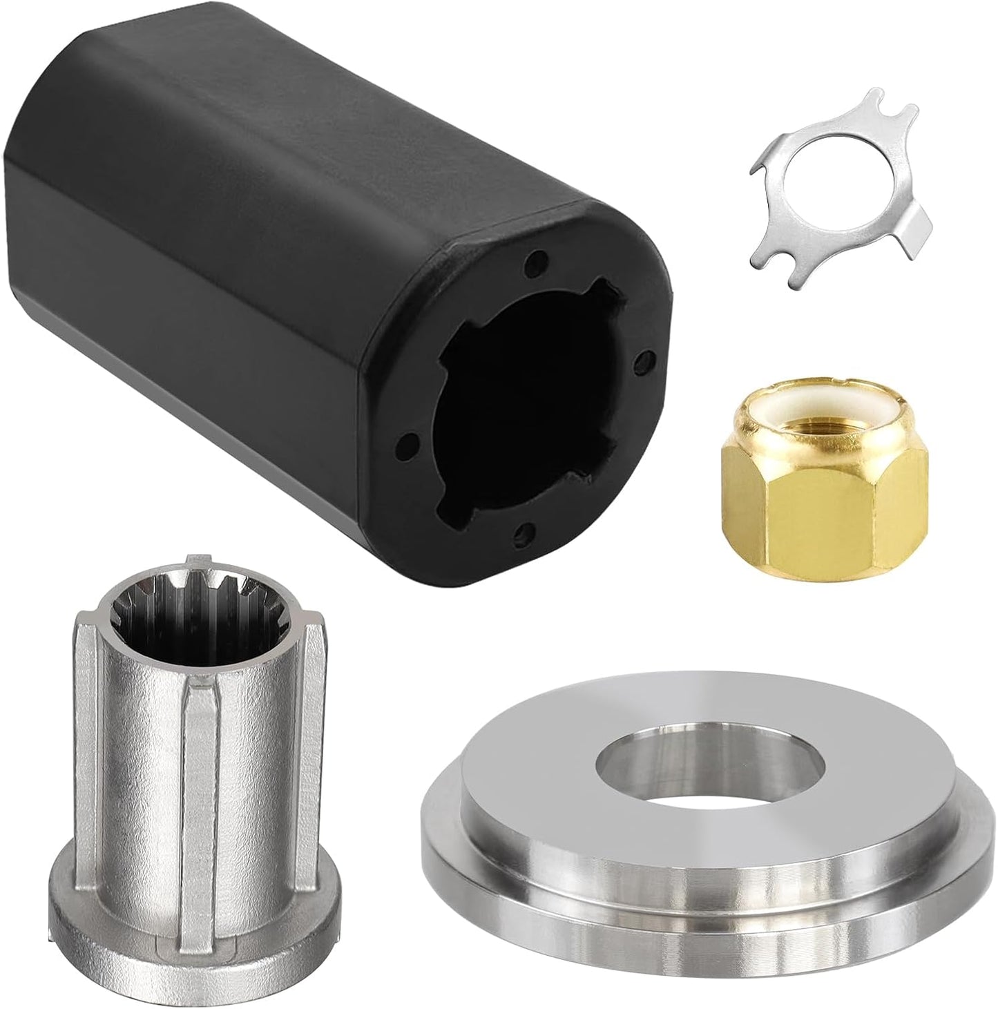 835257Q1 Flo-Torq II Hub Kits Replacement fit Mercruiser Alpha One/Bravo One Mercury Mariner Outboard Boat Motos 60-300 HP, for 15 Spline Tooth Propeller Installation Parts