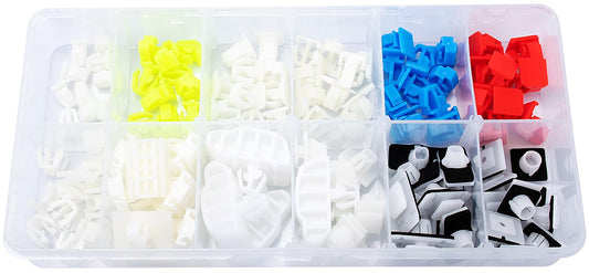 115pcs Body Side Molding Clips Assortment Front and Side Door Exterior Trim Moulding Clip Kit for Honda Acura