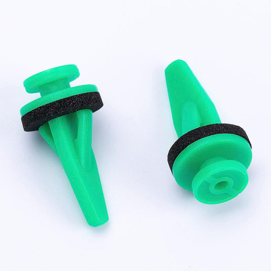 Green Nylon Pillar Moulding Clip with Sealer for KD53-50-M38 BJS7-50-M38 Mazda 3,6,CX-3,CX-30,CX-5,CX-9,MX-30 EV
