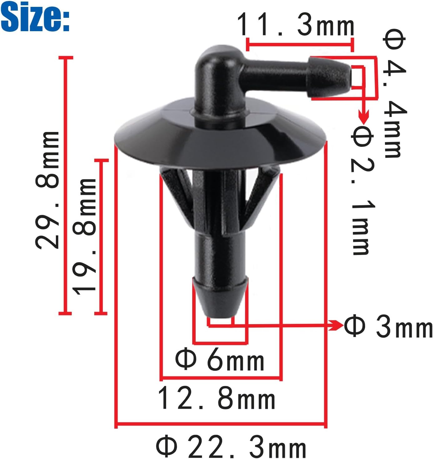 5125061AA Windshield Washer Hose Connector Elbow Type for Dodge Sprinter 2500 3500 2003-2009