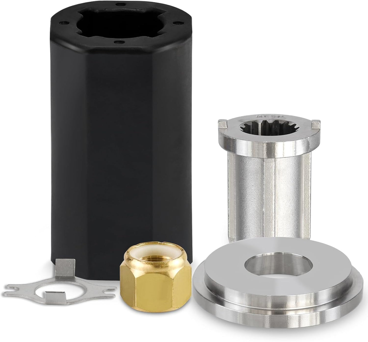 835257Q1 Flo-Torq II Hub Kits Replacement fit Mercruiser Alpha One/Bravo One Mercury Mariner Outboard Boat Motos 60-300 HP, for 15 Spline Tooth Propeller Installation Parts