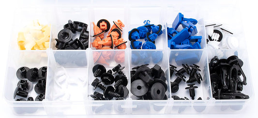 120pcs Body Interior and Exterior Retainer Fastener Clip Assortment Bumper Cover Hood Retainer, Fender Molding & Door Trim Panel Clips for Toyota Tacoma 2005-On