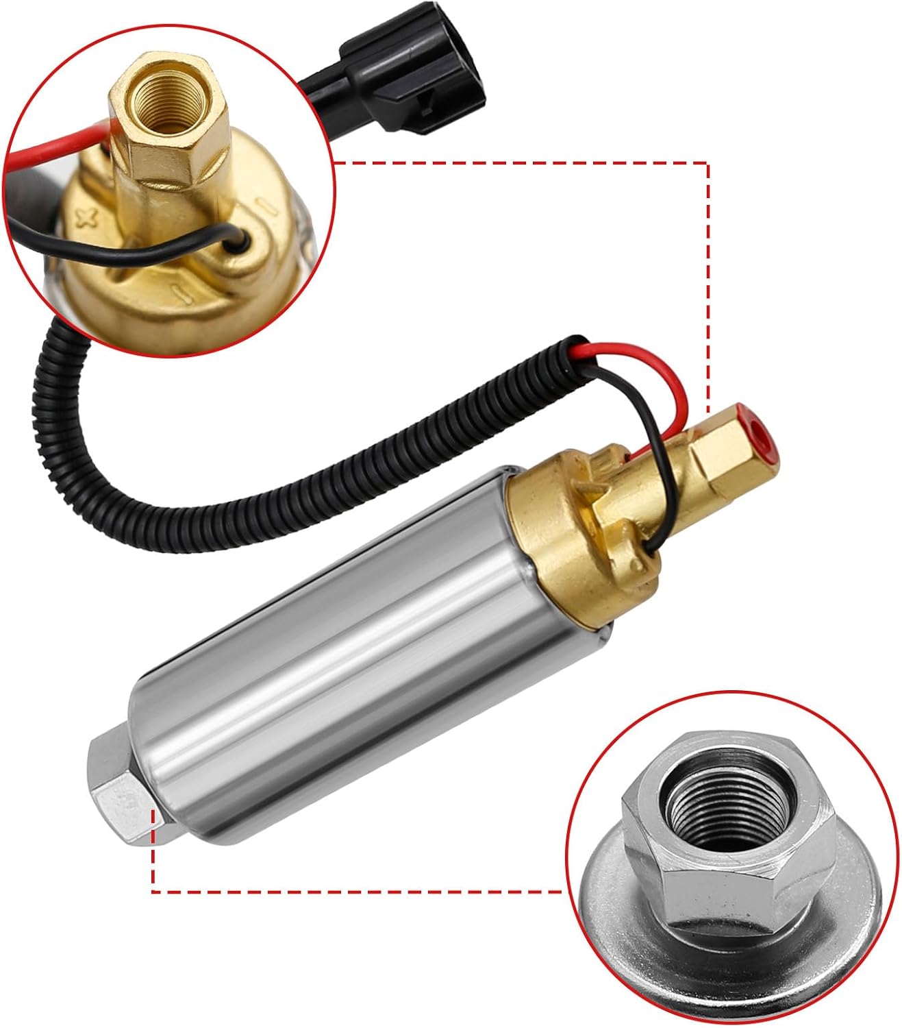 935432 18-8868 861155A3 Electric Low Pressure Fuel Pump Compatible with Mercury Mercruiser Marine Boat 4.3L 5.0L 5.7L V6 V8 with Carburetor Engines