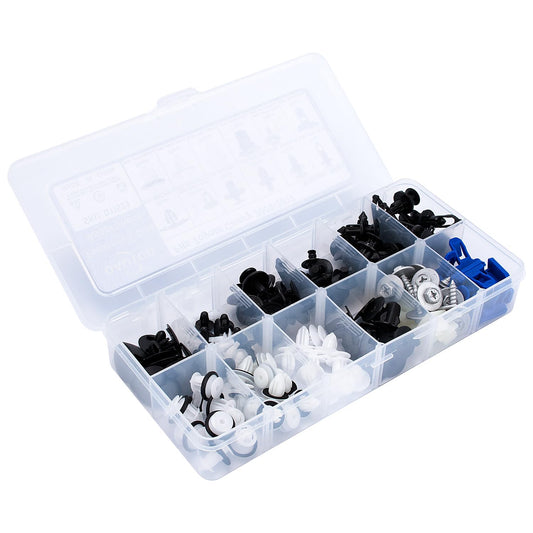 140pcs Body Interior and Exterior Retainer Fastener Clip Assortment Bumper & Fender Flare Clips Door Trim Panel Retainer for Toyota Camry 2002-2017