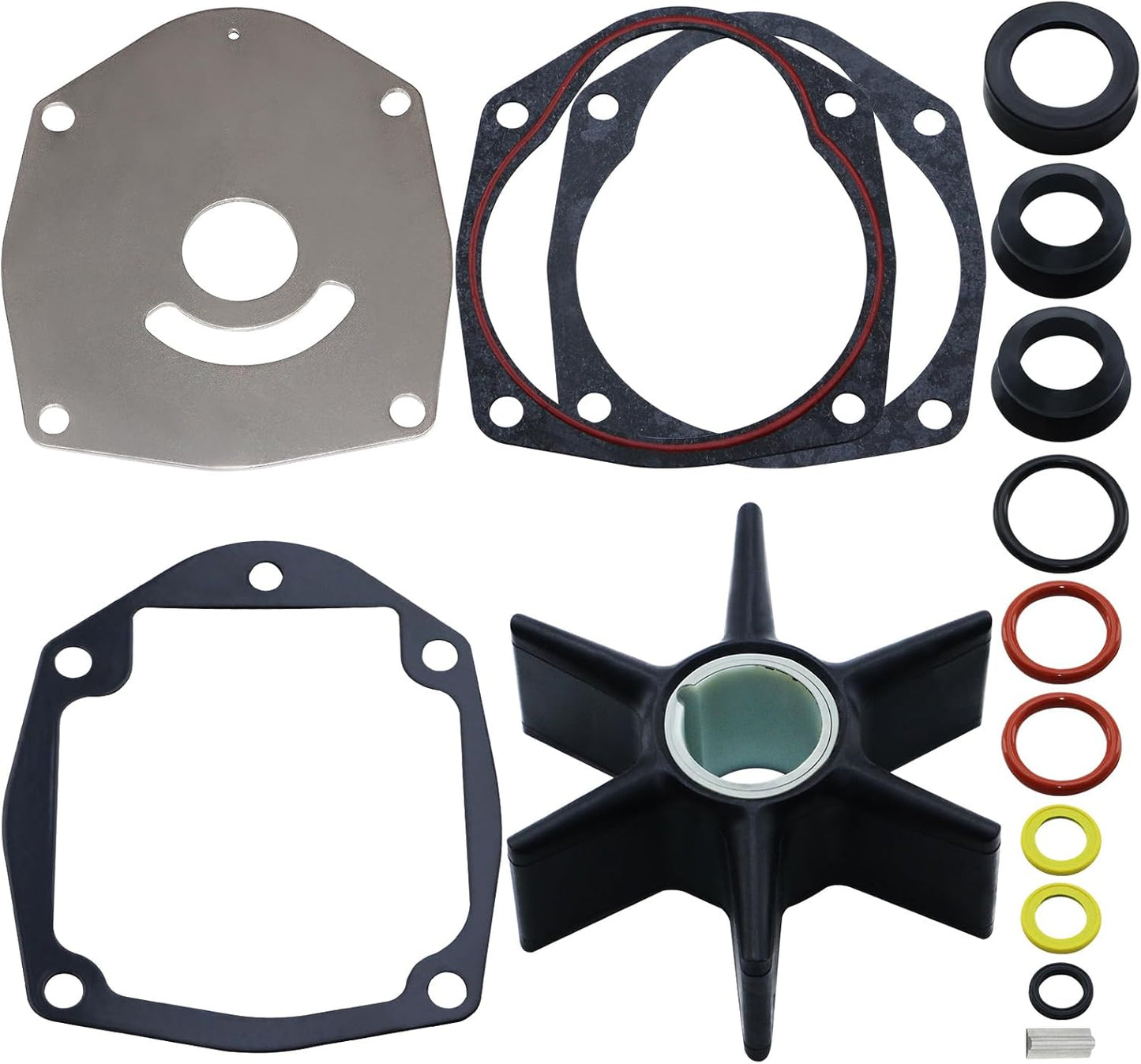 8M0100526 Water Pump Impeller Repair Kit for Mercury Marine Force 30-300 HP Outboard Motors & MerCruiser Alpha 1 Gen 2 Drives Replacement 47-43026Q06 Sierra 18-3265 Boat Engine
