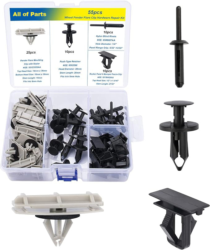 55157055AA 6503598 6506007AA 55156429AA Wheel Fender Flare Clips Hardware Kit for Jeep Liberty 2006-2012