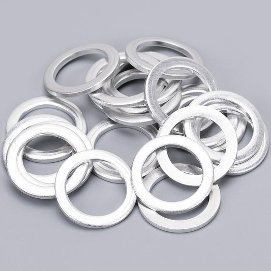 90430-18008 90430-A0003 9043018008 90430A0003 Aluminum Transmission Fluid Drain Plug Gasket for Transfer Case for Toyota 4Runner Corolla FJ Cruiser Land Cruiser RAV4 Tacoma for Lexus for Scion