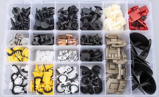 200pcs for Chevy Silverado 2014-On Body Interior and Exterior Retainer Fastener Clip Assortment Bumper Cover Fender Liner Door Trim Panel Retainers, Rocker & Pillar Panel Molding Clips Kit