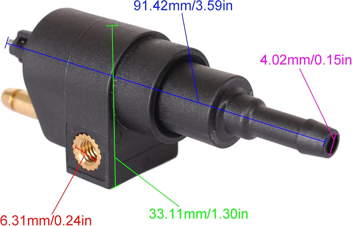 Boat Engine Fuel Connector Compatible with Mercury Mariner Force 4HP 5HP 6HP 8HP 9.9HP 15HP 20HP-70HP 75HP 90HP 175HP Replace 22-8M0148583 8M0182334 15781A5 816856T3 816856Q3 816856A3
