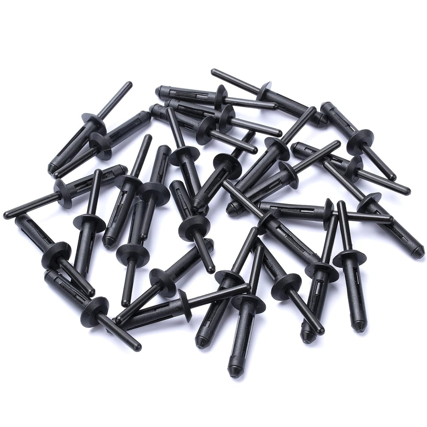 Fender Flare Bumper Door Trim Plastic Rivet Retainer 1/4 Hole Compatible with Chrysler 6501559 6506007AA 07-20 Jeep Wrangler & 02-12 Liberty KJ GM 10184895 Ford N803862-S