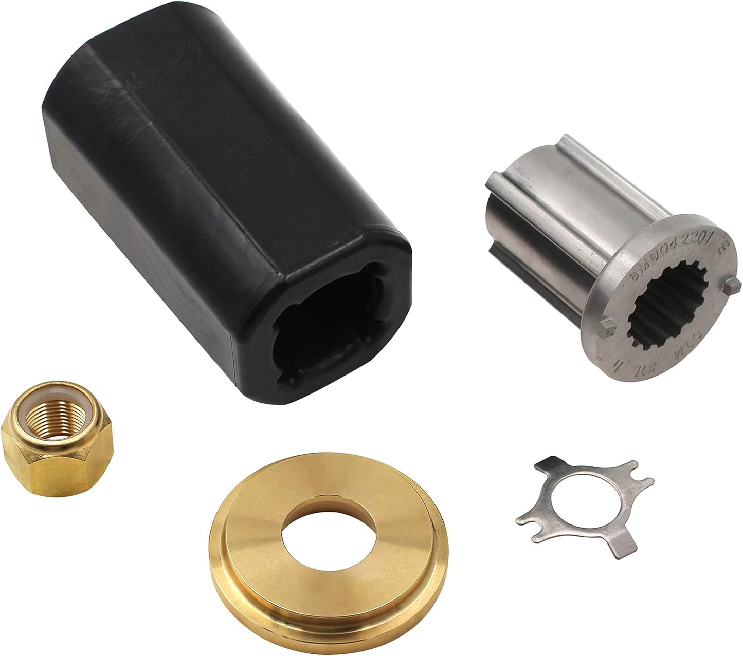 835257Q1 Flo-Torq II Hub Kits Replacement fit Mercruiser Alpha One/Bravo One Mercury Mariner Outboard Boat Motos 60-300 HP, for 15 Spline Tooth Propeller Installation Parts