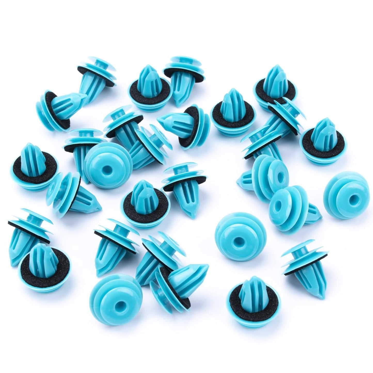 Turquoise Nylon Door Trim Panel Retainer Clips for Toyota & Lexus 90467-10188, Tesla 1011813-00-A