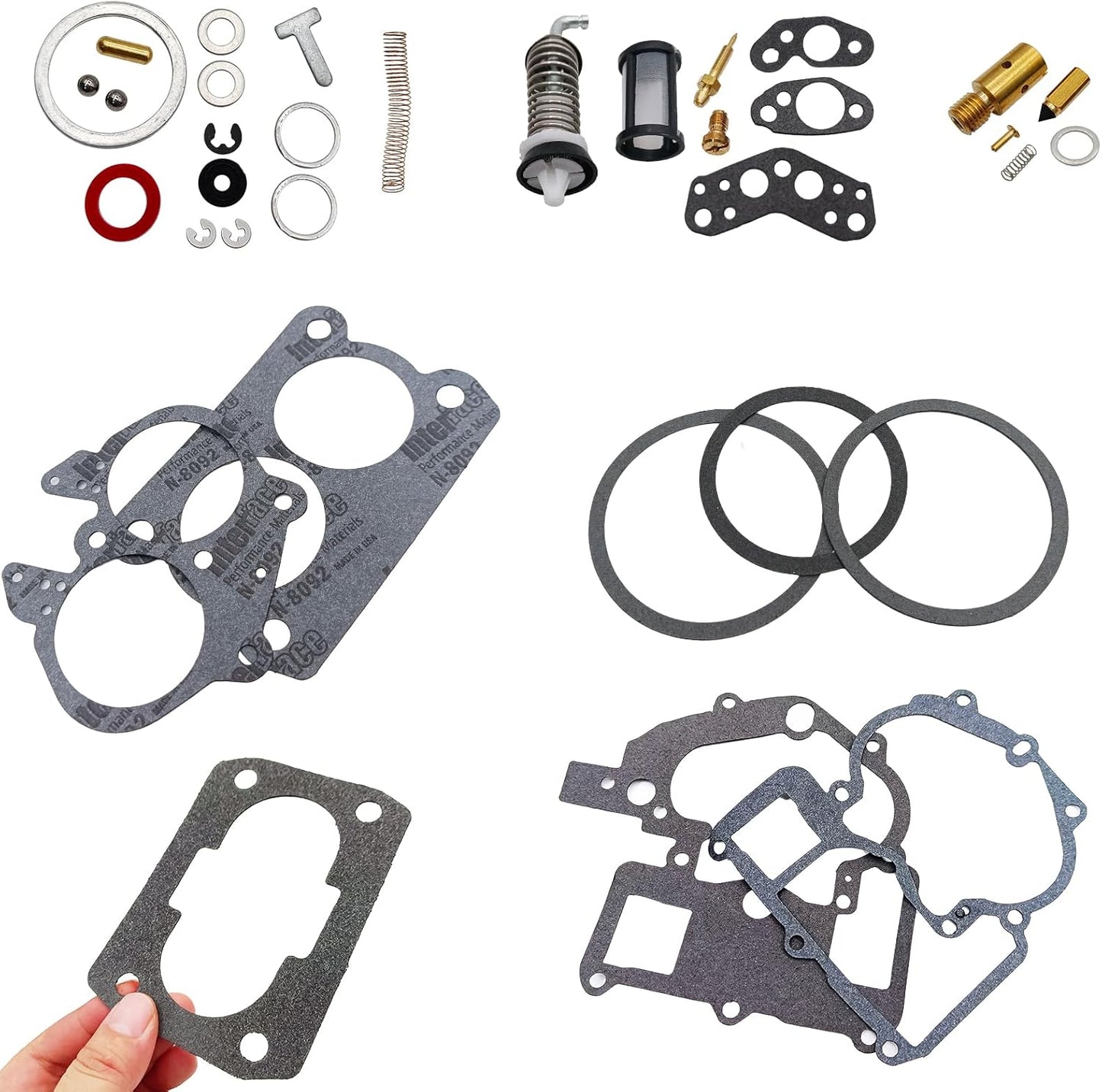 Carburetor Rebuild Kit 3302-804844002 1389-9562A1 1389-9563A1 for Mercruiser Marine 2 Barrel 3.0L (For G*M 3.0L, 181 cid, Inline 4) 0B450801 and Up 1987-2004 by Acupress