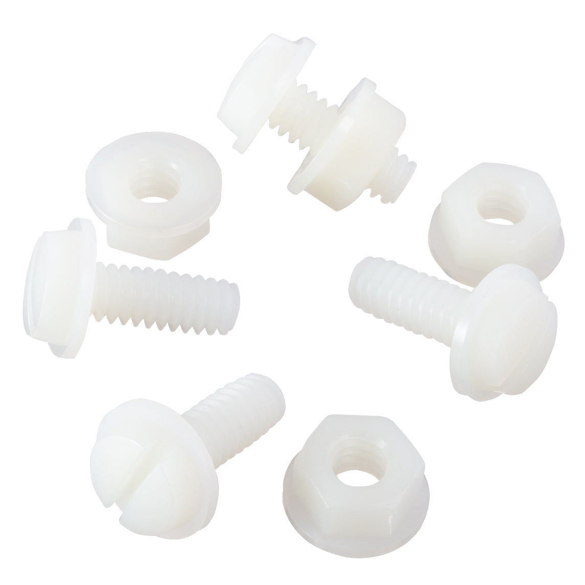 Auveco 13922 1/4"-20 X 5/8" Nat.Nylon L.P. Screw & Nut