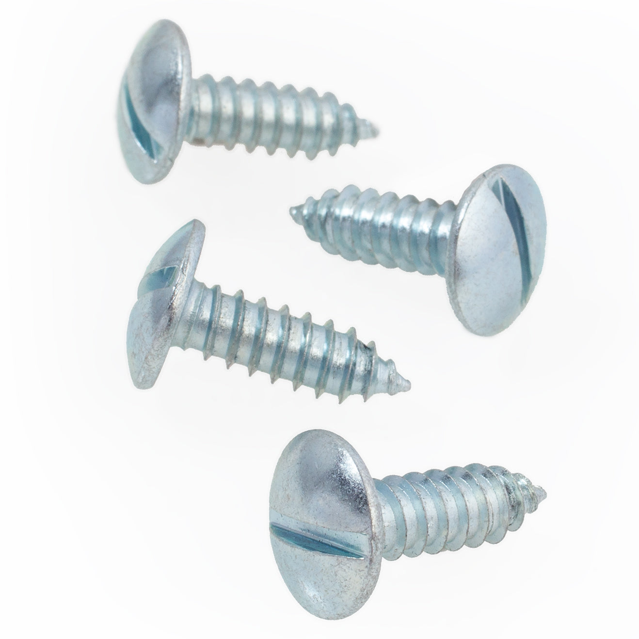 #14 x 3/4" Slotted Truss Head License Plate Screw Zinc