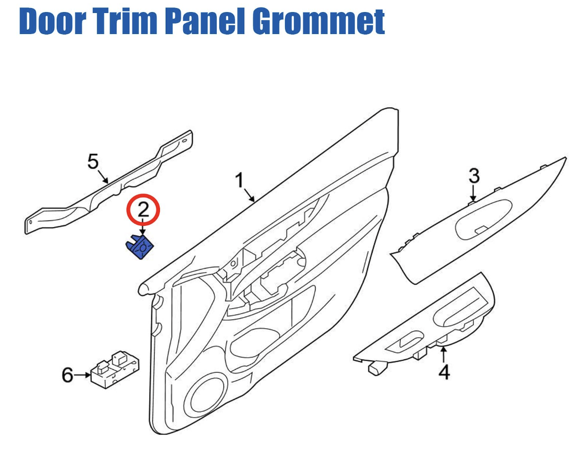 Bumper Cover Fender Liner Grommet Nylon Nut for Nissan 01281-00441, 01281-00801 350Z Altima Frontier NV1500 2500 3500 Quest Titan Versa Z G37 M37 M56 Q50 Q60 Q70 1987-On