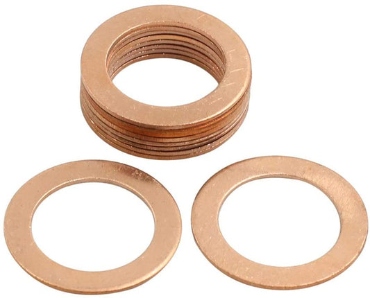 200pcs Metric M20x30x1mm Copper flat washer gasket Copper crush washer Sealing Ring for Screw Bolt Nut