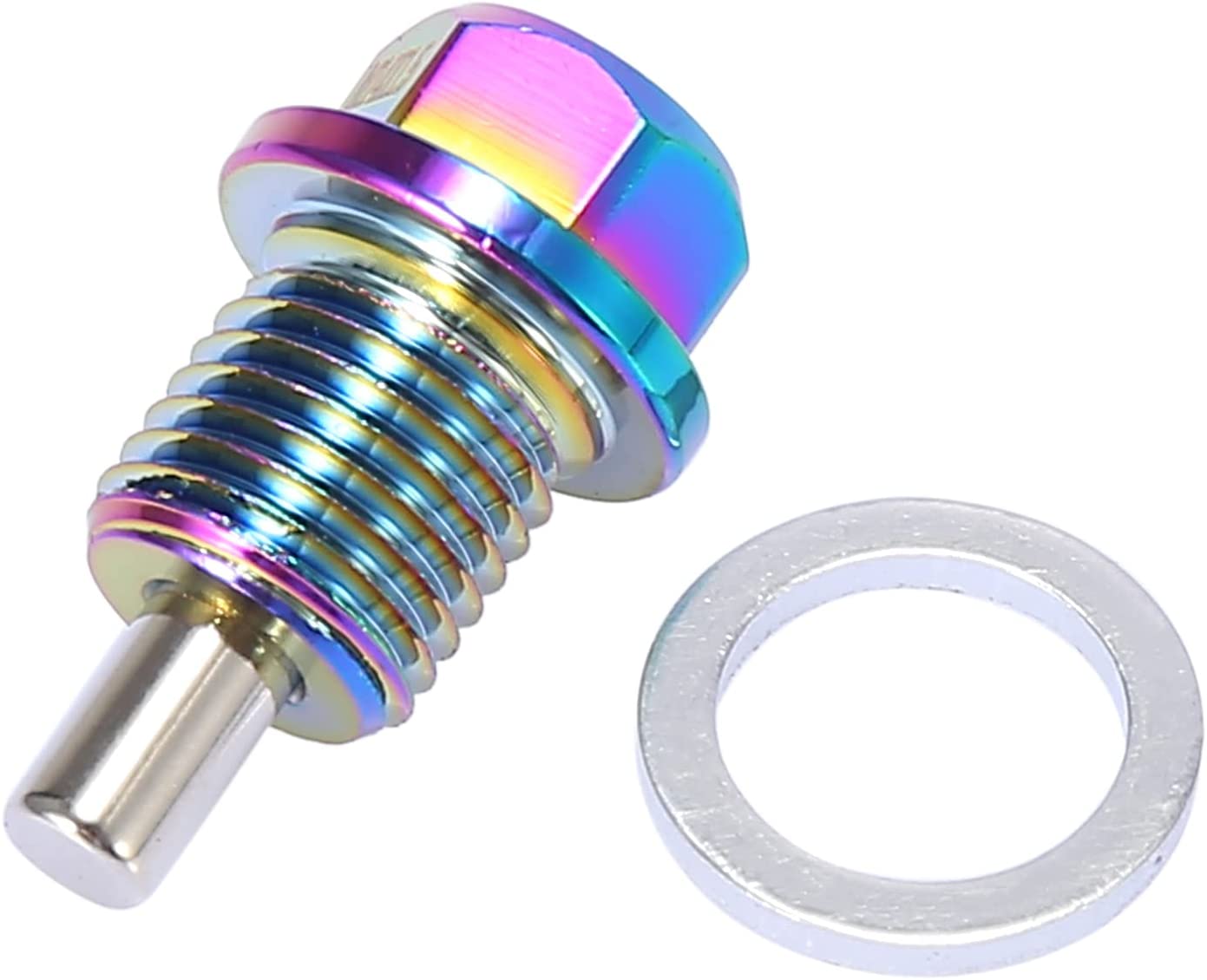 M14-1.5 Multicolor Magnetic Oil Drain Plug with Gaskets for Universal Car