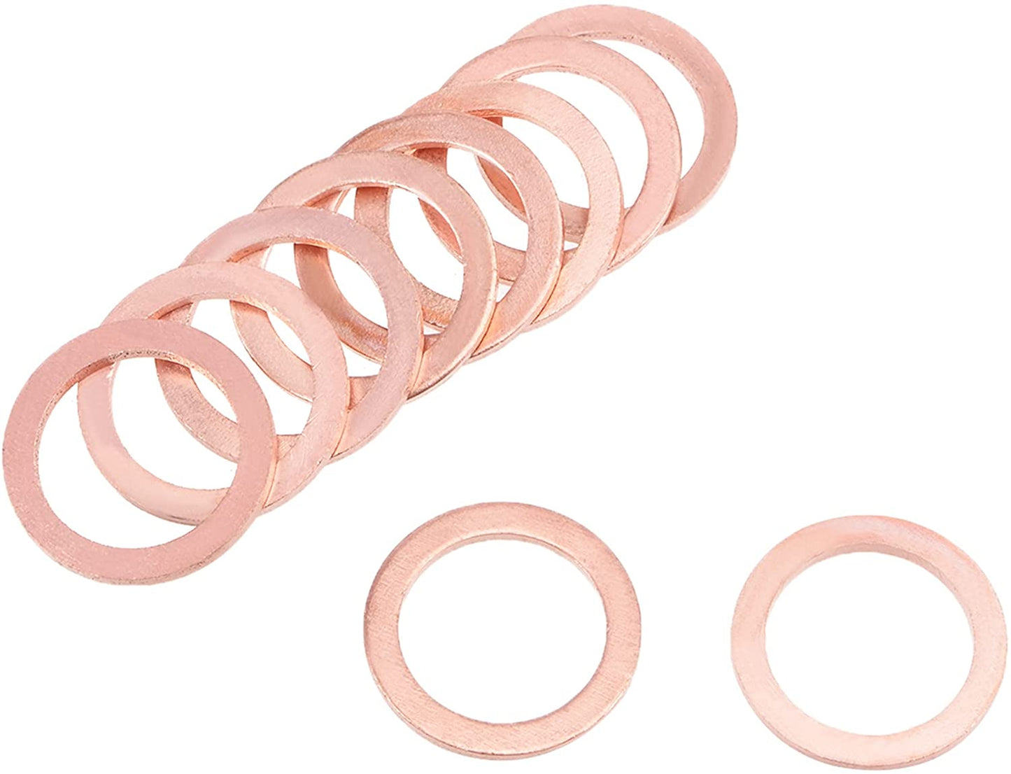 300pcs Metric M8x14x1 Copper Flat Washer Sealing Ring for Screw Bolt Nut
