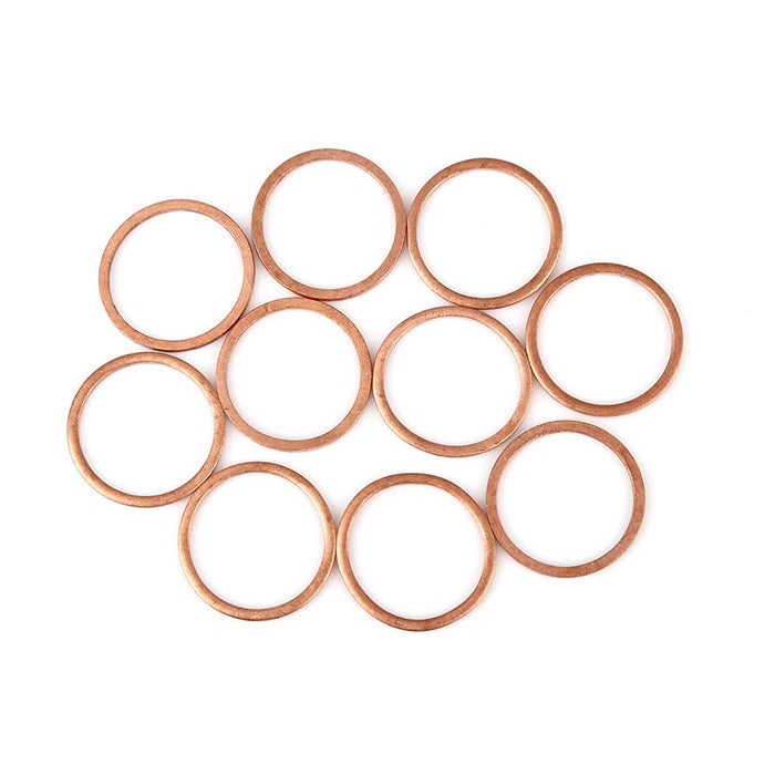 200pcs Metric M20x24x1.5mm Copper flat washer gasket Copper crush washer Sealing Ring for Screw Bolt Nut