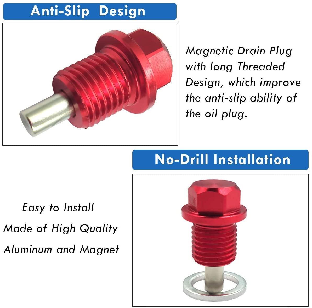 M16-1.5 Magnetic Oil Drain Plug for Subaru BMW