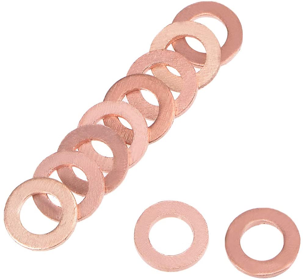 800pcs Metric M5x9x1mm Copper flat washer gasket Copper crush washer Sealing Ring for Screw Bolt Nut