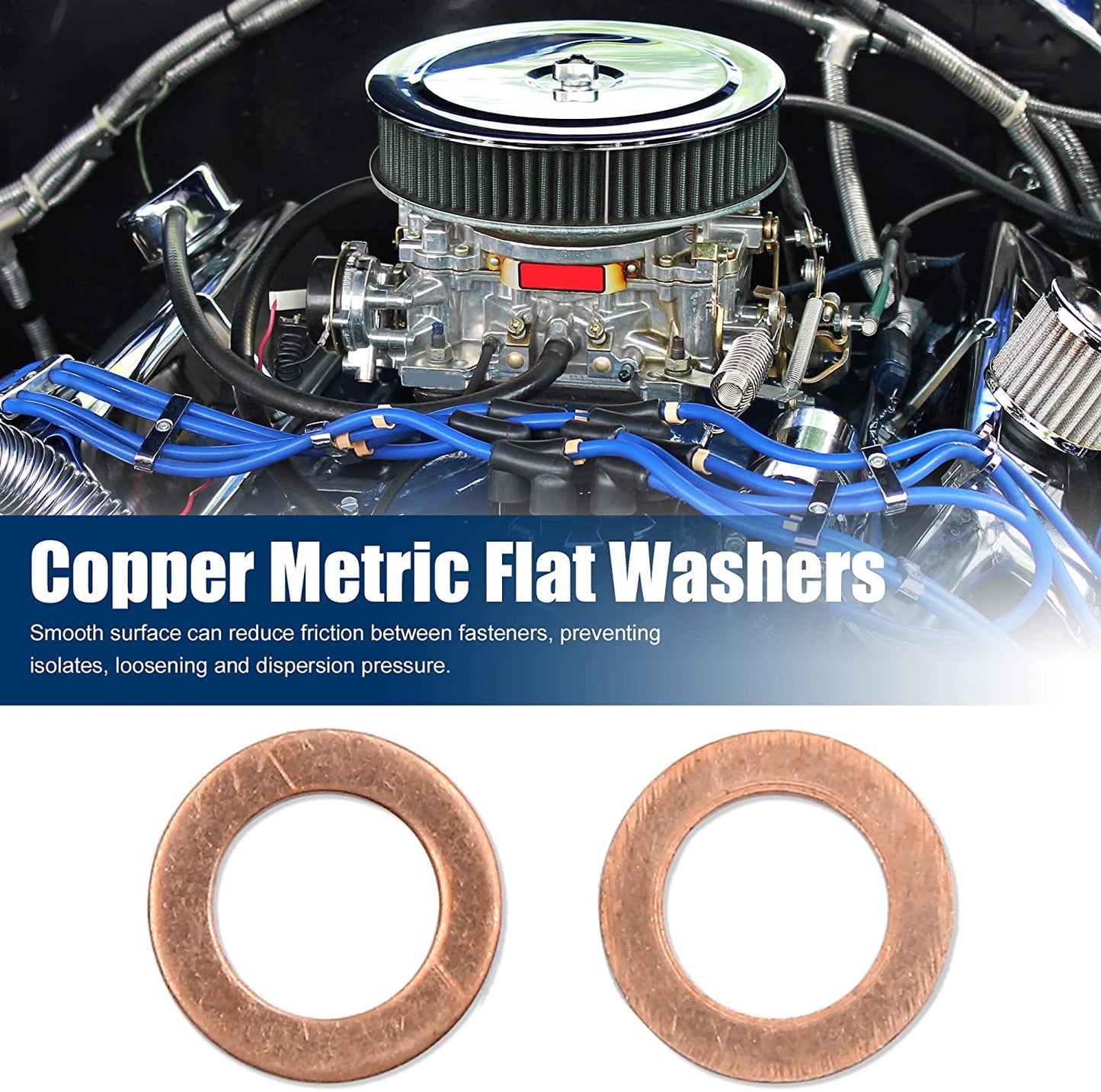 200pcs Metric M11x18x1mm Copper flat washer gasket Copper crush washer Sealing Ring for Screw Bolt Nut
