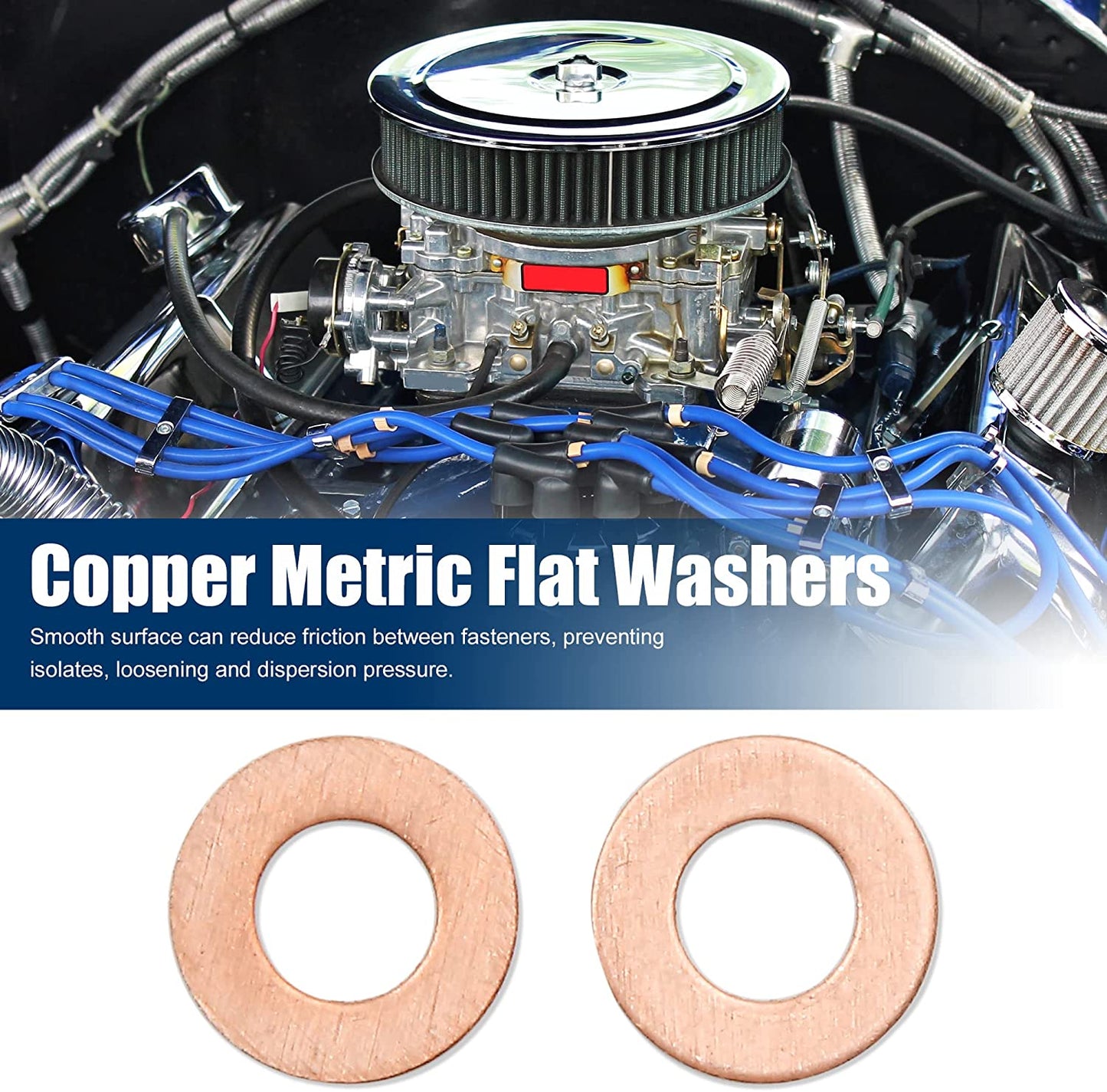 300pcs Metric M7x14x1mm Copper flat washer gasket Copper crush washer Sealing Ring for Screw Bolt Nut