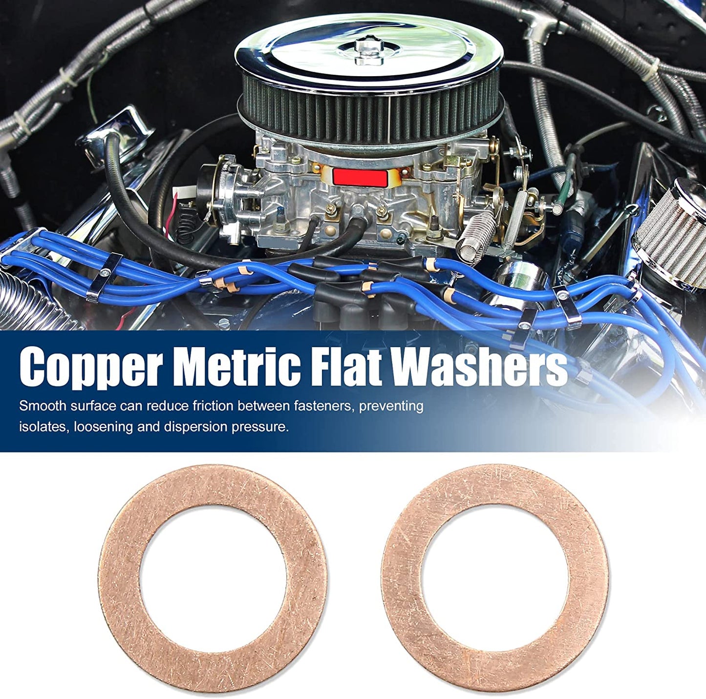 200pcs Metric M15x24x1mm Copper Flat Washer gasket Copper crush washer Sealing Ring for Screw Bolt Nut