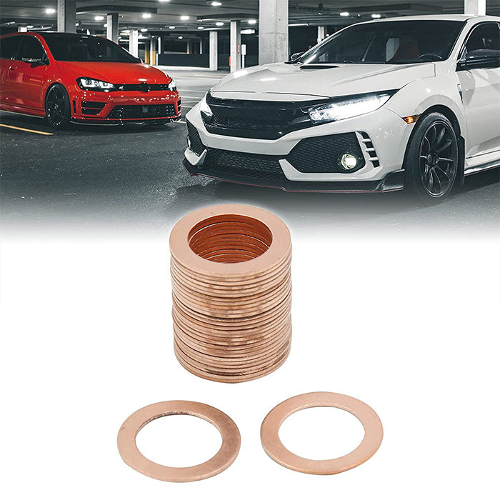 250pcs Metric M17x25x1mm Copper flat washer gasket Copper crush washer Sealing Ring for Screw Bolt Nut