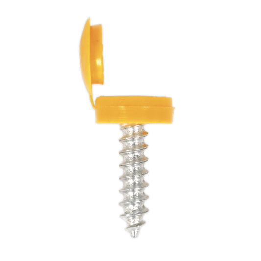 Yellow Number plate Screw 4.2x19mm with Flip Cap