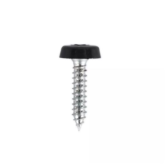 4.8x24mm Number Plate Screws Moulded Polytop Screws Black