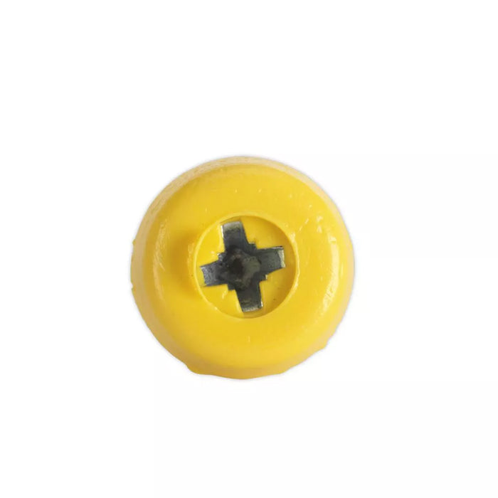 4.8x24mm Number Plate Screws Moulded Polytop Screws Yellow