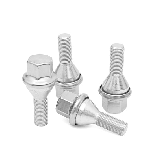 53182366 6511051AA 6509933AA 611-005 Wheel Lug Bolts M12x1.25 for 2014-2022 Jeep Cherokee, Upgrade 19mm Hex Length 28mm, Replace# 611-005 Compatible with Dodge Dart, Compass, Renegade, Chrysler