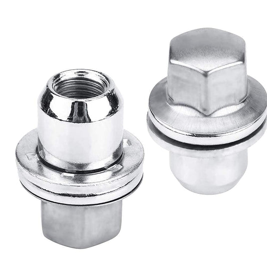 LR068126 RRD500290 RRD500590 611-297 Silver Stainless Steel Wheel Nuts Compatible with Land Rover Discovery Range Rover Sport