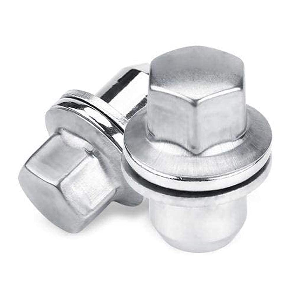 LR068126 RRD500290 RRD500590 611-297 Silver Stainless Steel Wheel Nuts Compatible with Land Rover Discovery Range Rover Sport