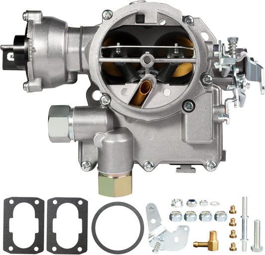 Marine Carburetor 2 Barrel Carb for Mercruiser 3.0L 2.5L 4 CYL Engines with Electric Choke Jets Long Linkage and Gaskets nut Replace 3310-864940A01 8M0045397