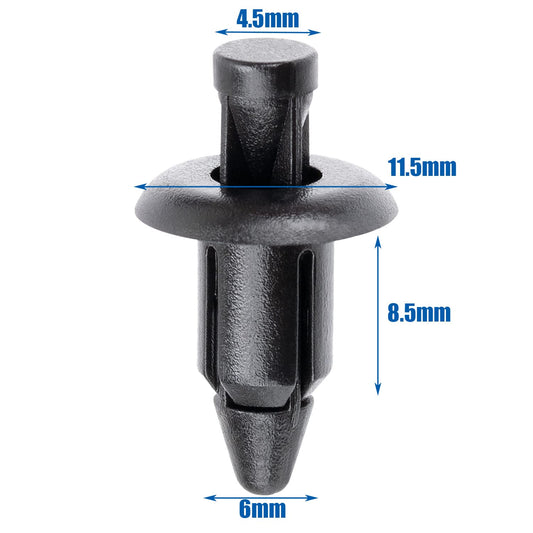 6mm Plastic Rivet Fairing & Trim Panel Retainer Clips for Honda Kawasaki Suzuki GSX-R Yamaha YZF R1 R6