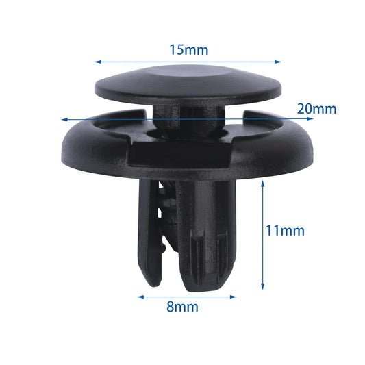 Front Fender & Bumper Support Push-Type Retainer Replacement for Acura Honda 91512-SX0-003 Mitsubishi MU000319 & GM 11519949