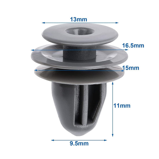 Door Trim Panel Retainer Clip Gray Nylon for Honda Acura 91560-SP0-003 Accord Civic CR-V Odyssey