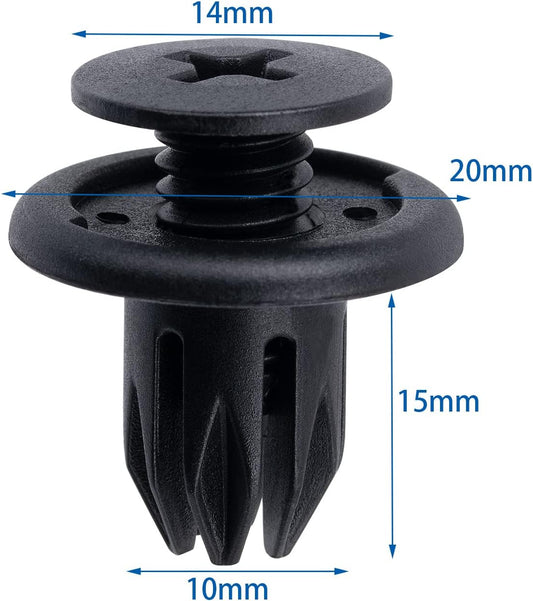 Front & Rear Bumper Push-Type Retainer for 91503-SP0-003 Honda & Acura 07-13-0-702-966 BMW