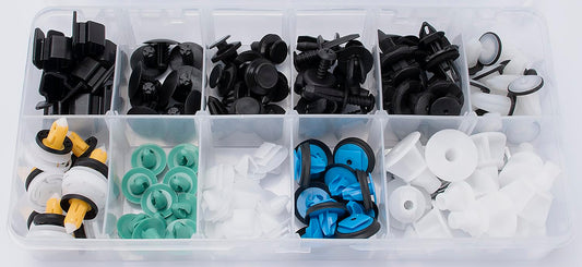 120pcs Fiat 500 500X 500L Body Interior and Exterior Retainer Fastener Clip Assortment Hood Bumper Fender Flare Molding Retainer Door Trim Panel Clips