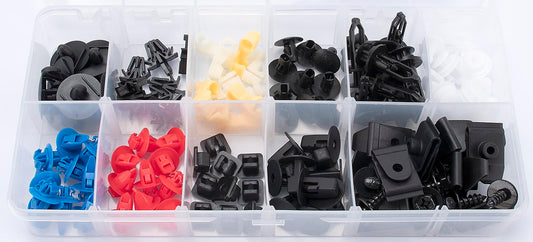 120pcs Body Interior and Exterior Retainer Fastener Clip Assortment Bumper Cover Grille Hood Retainer Fender Molding & Door Trim Panel Clips for Toyota Tacoma 1994-2004