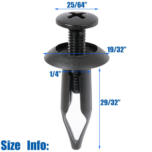 Bumper Cover Push Pin Retainer Clips for Ford W706350-S300 N803946S Chrysler 6502871 Mercedes 000-991-52-40