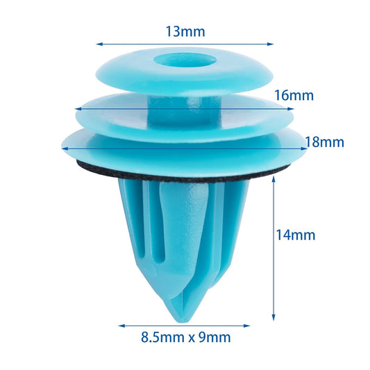 Turquoise Nylon Door Trim Panel Retainer Clips for Toyota & Lexus 90467-10188, Tesla 1011813-00-A