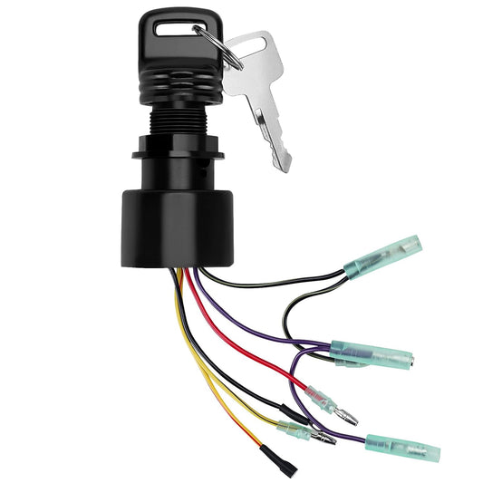 Boat Ignition Switch Key Fits for Mercury Mariner Outboard Motor 3 Position Off-Run-Start 6 Wire Connectors 87-17009A5 87-17009A2 MP41070-2 MP41070-1 MP41070 MP51090